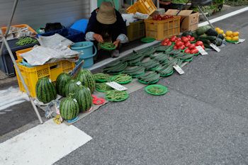勝浦朝市の野菜